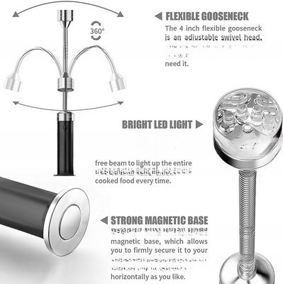Camping Barbecue Cooking Megnetic Base Installation Flexible Neck Grill LED BBQ Light