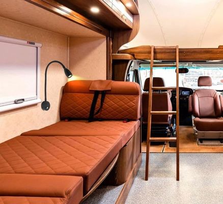 LED Bed Lamp Bed Side Light 12V 24V USB Gooseneck Bed Reading Light Book Car Lamp 2USB Charging